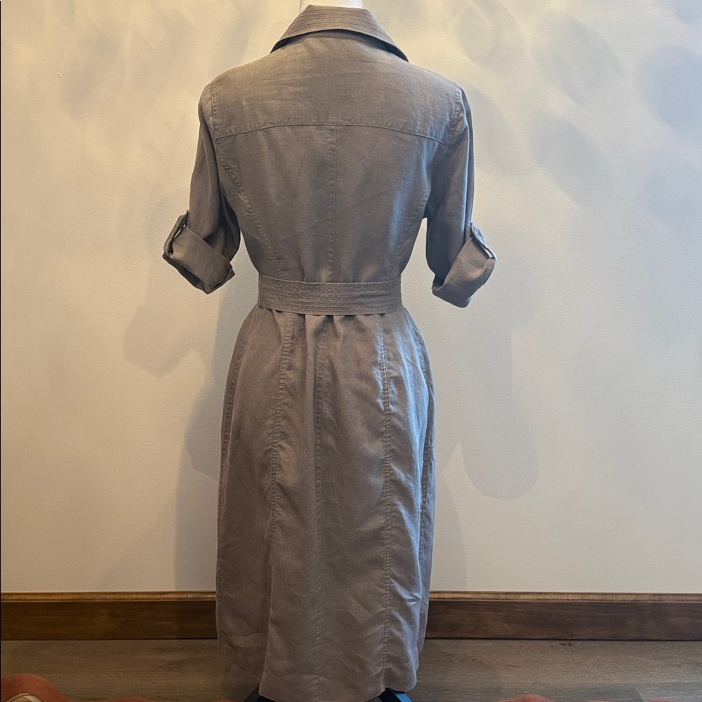 Boden Taupe Belted Shirt Dress - Picture 3 of 5